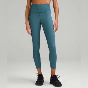 Lululemon Base Pace High-Rise Tight 25" *Two-Tone Ribbed-Green Jasper/Blue Chill